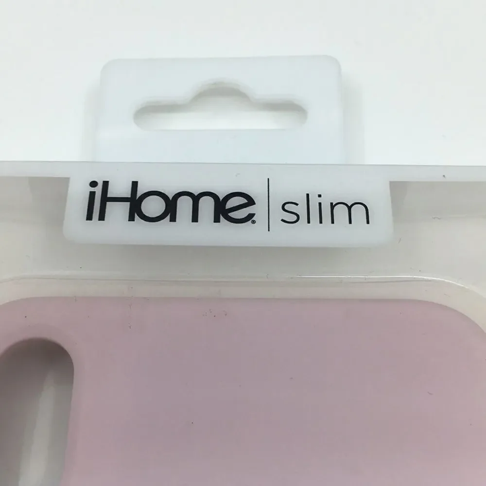XS Max iPhone Phone Case Ihome Slim Silicone Flexible  Soft Touch Pink
